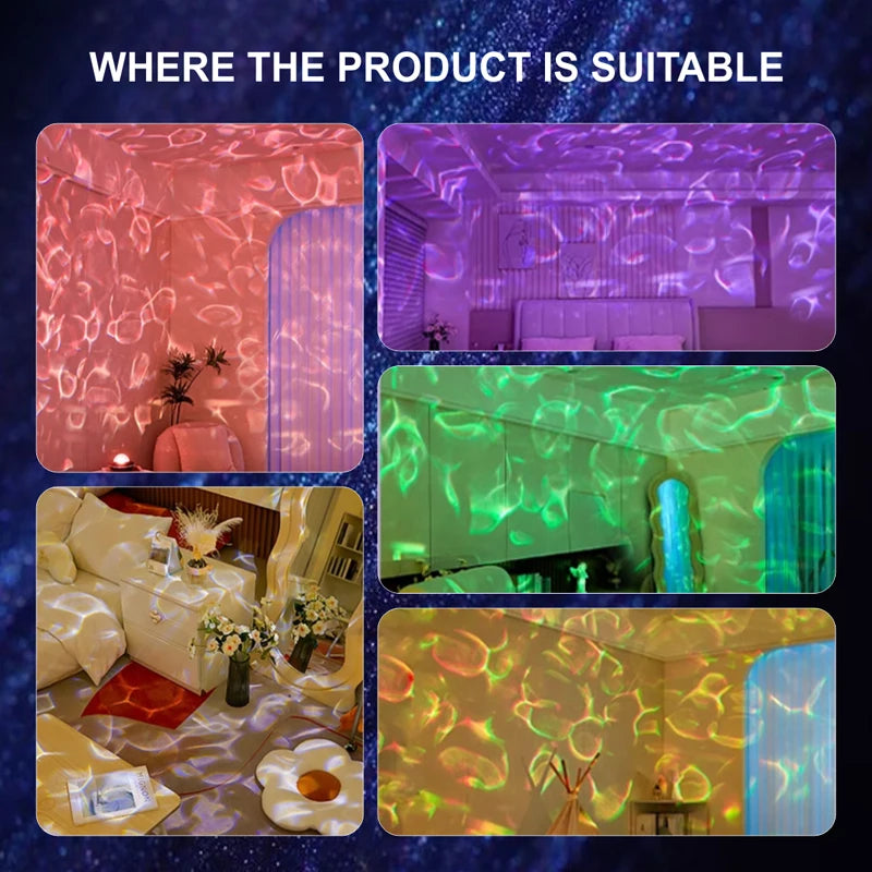 Galaktyczny projektor gwiazd z kółkiem RGB