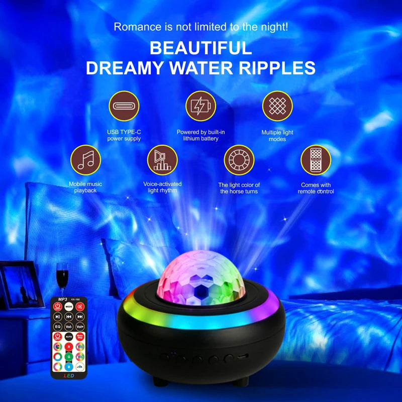 Galaktyczny projektor gwiazd z kółkiem RGB