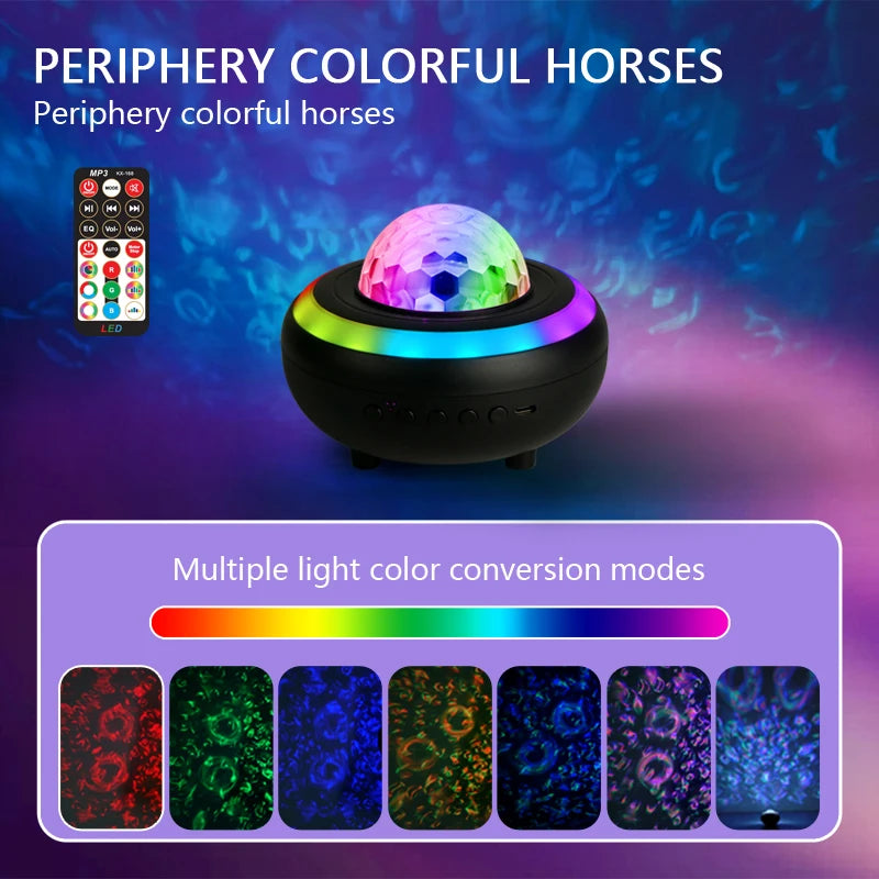 Galaktyczny projektor gwiazd z kółkiem RGB